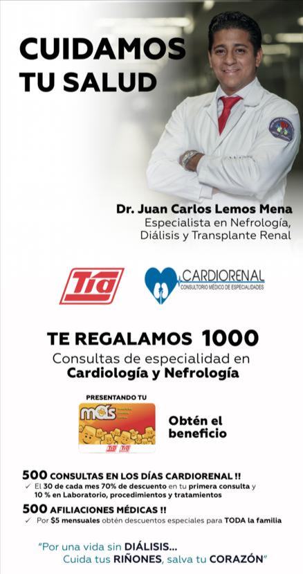 Cuidamos tu salud Te regalamos 1000 consultas en Cardiología y Nefrología